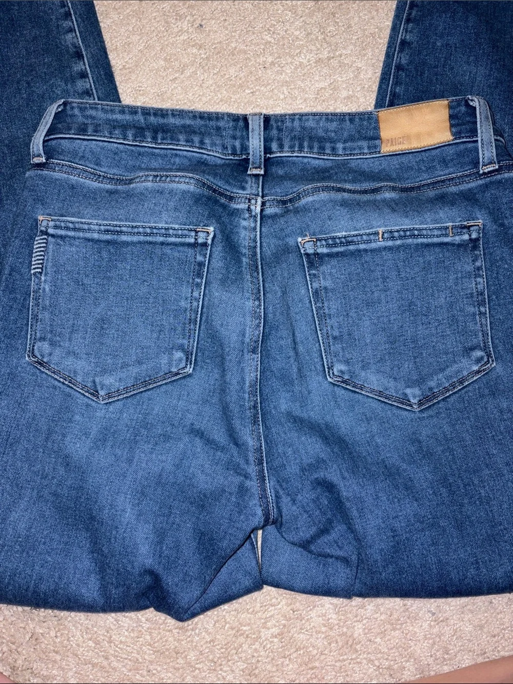 PAIGE High Rise Blue Denim Jeans